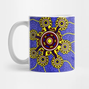 Aboriginal Art - Yellow Mug